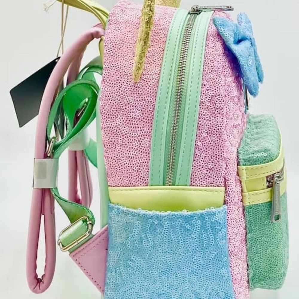 NWT Disney Loungefly Limited Edition Exclusive - Minnie Pastel Sequin Backpack - Picture 9 of 14